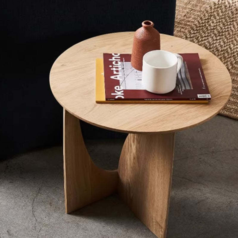 Japanese Round Wood Coffee Table