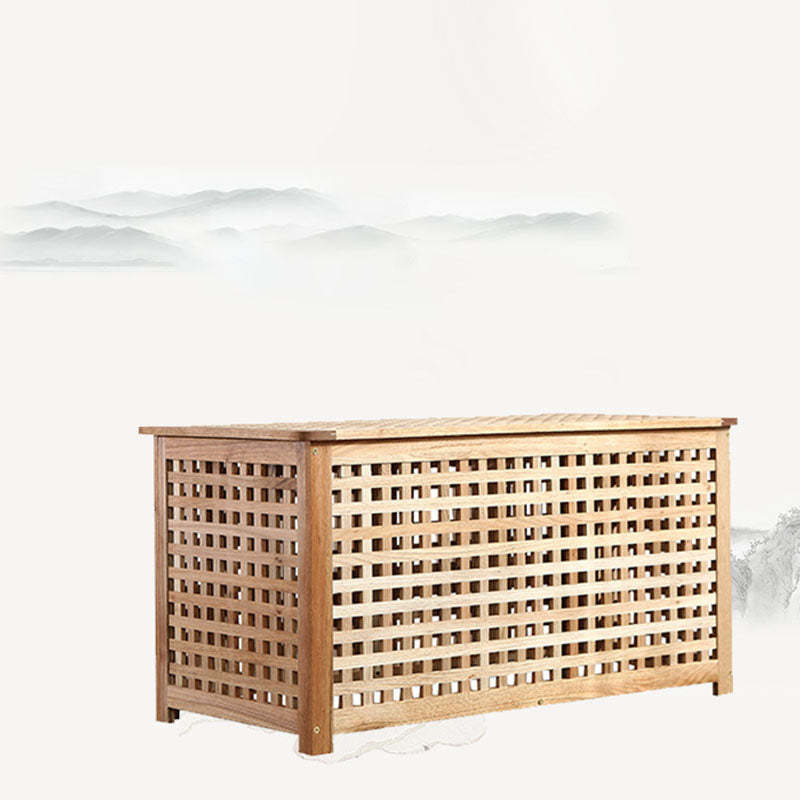 Japanese Square Wood Metal Coffee Table