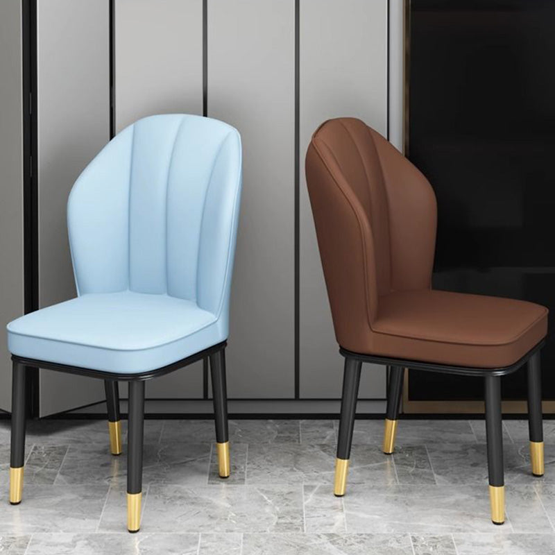 Modern PU Leather Wing-Back Dining Chair