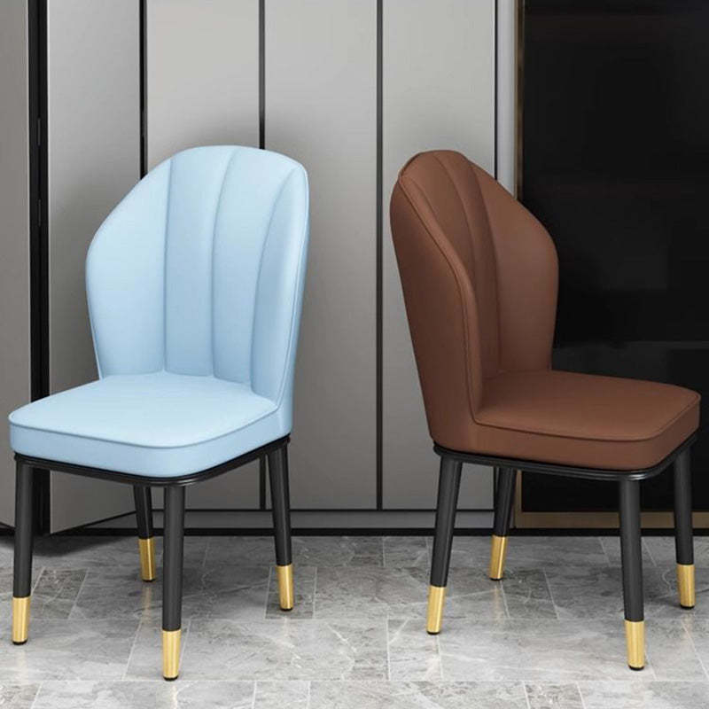 Modern PU Leather Wing-Back Dining Chair