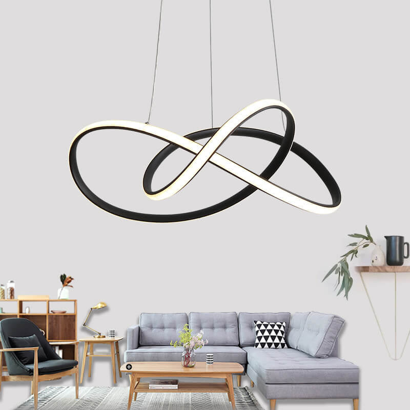 Minimalist Ring Aluminum Strip LED Pendant Light — Warm Light (3000K) / 110V-120V For US/CA