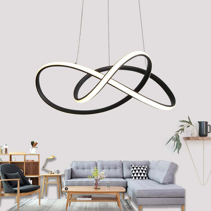 Minimalist Ring Aluminum Strip LED Pendant Light