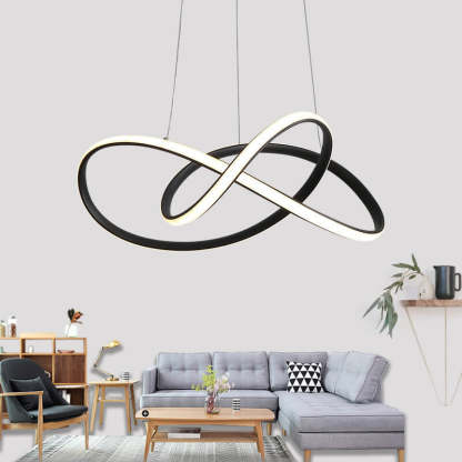 Minimalist Ring Aluminum Strip LED Pendant Light — Warm Light (3000K) / 110V-120V For US/CA