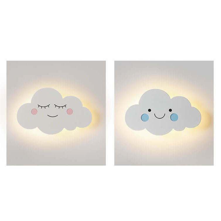 Nordic Cloud Iron Emoji Kids LED Sconce