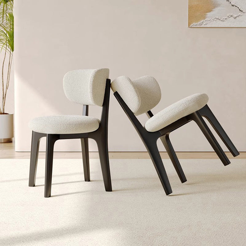 Round Velvet Wooden Dining Chair