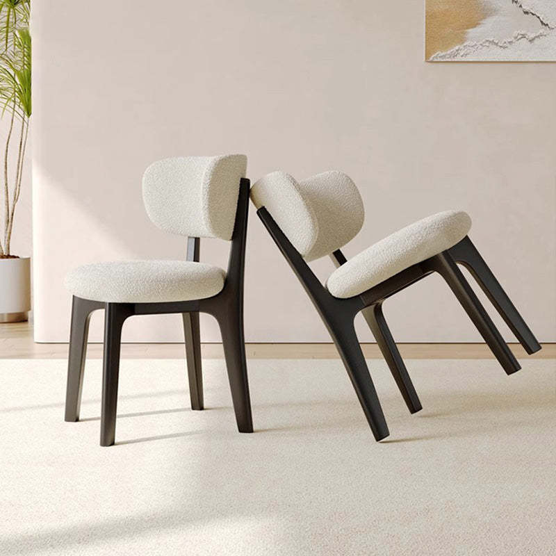 Round Velvet Wooden Dining Chair