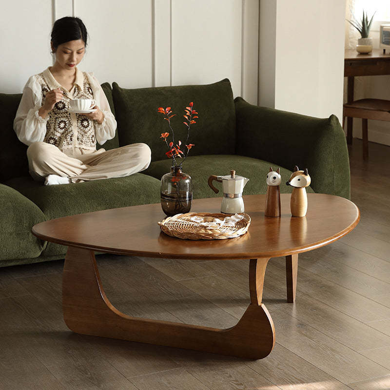 Vintage Triangle Solid Wood Coffee Table