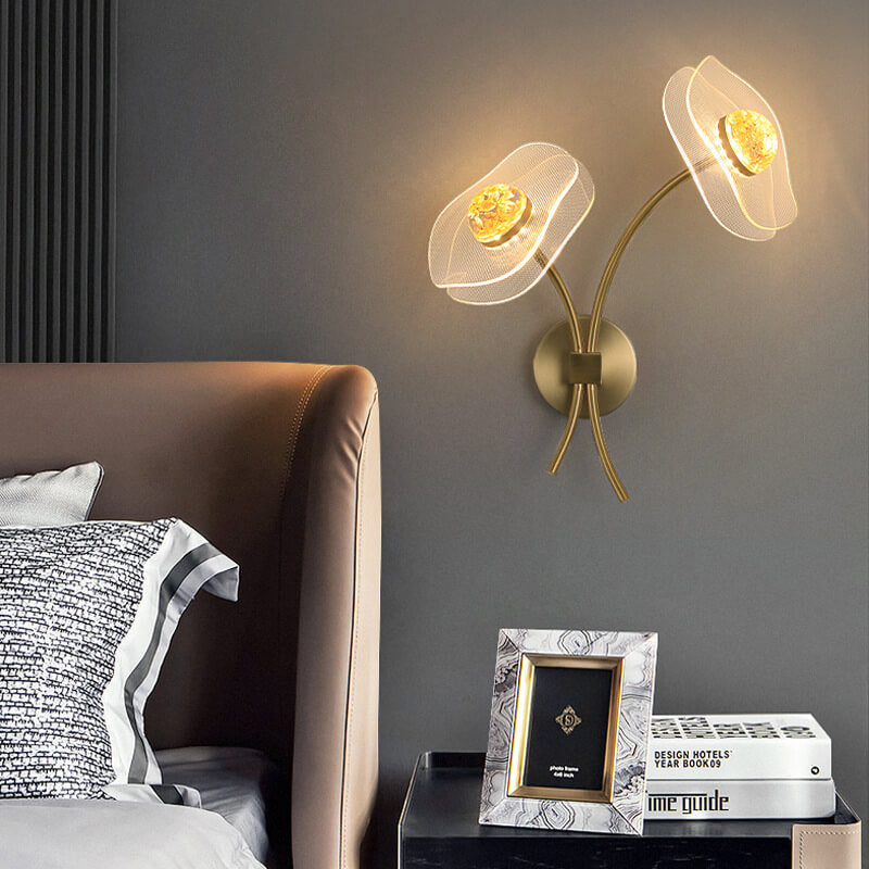 European Lotus Acrylic LED Sconce