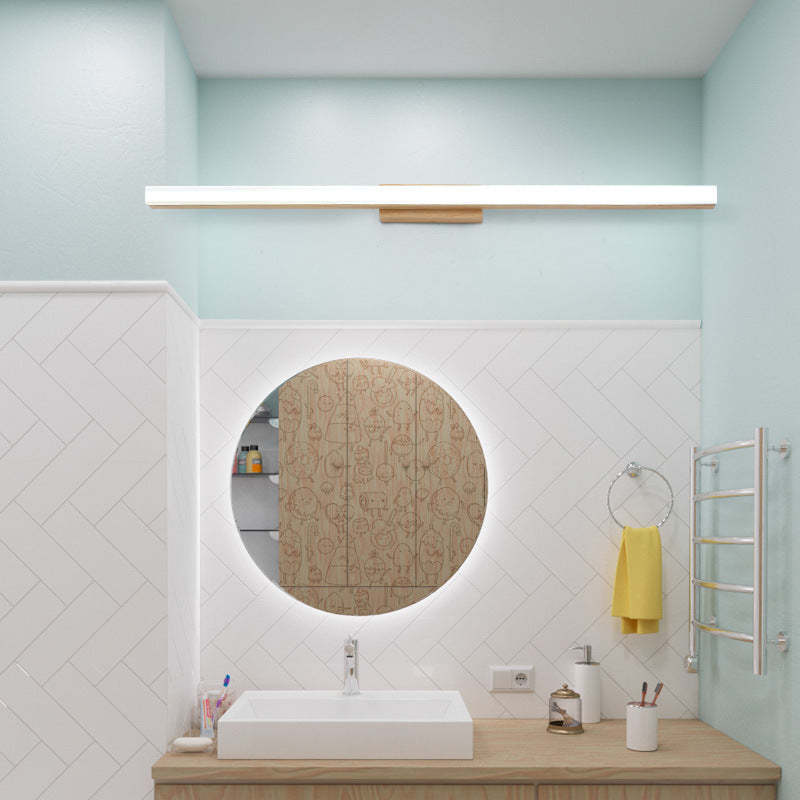 Nordic Minimalist Wooden Vanity LED Sconce
