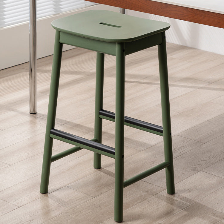 Minimalist Rectangular Birch Bar Stool