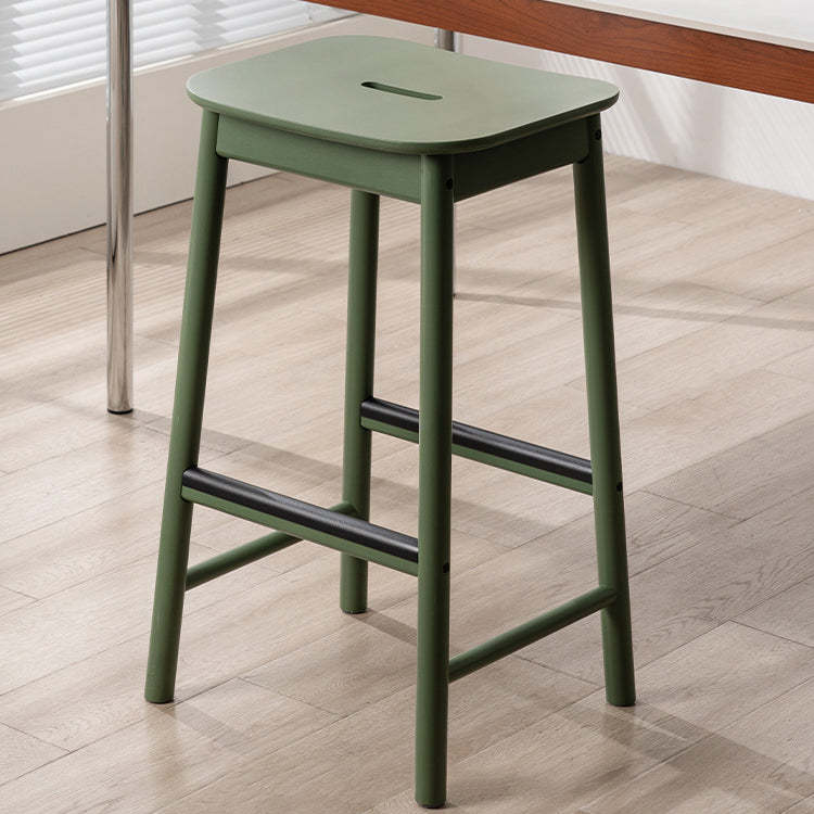 Minimalist Rectangular Birch Bar Stool