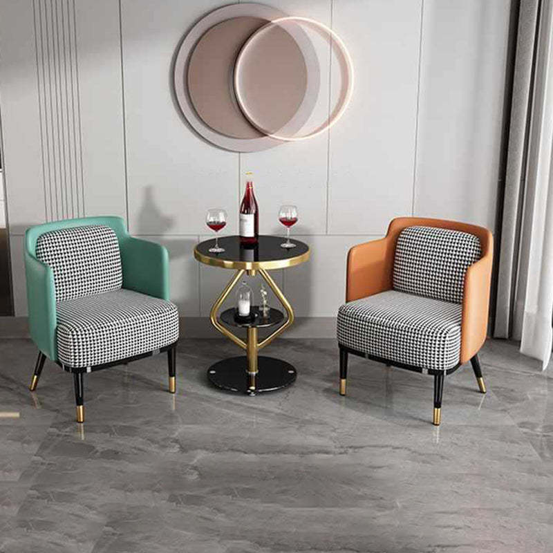 Nordic Lozenge Glass Steel End Table
