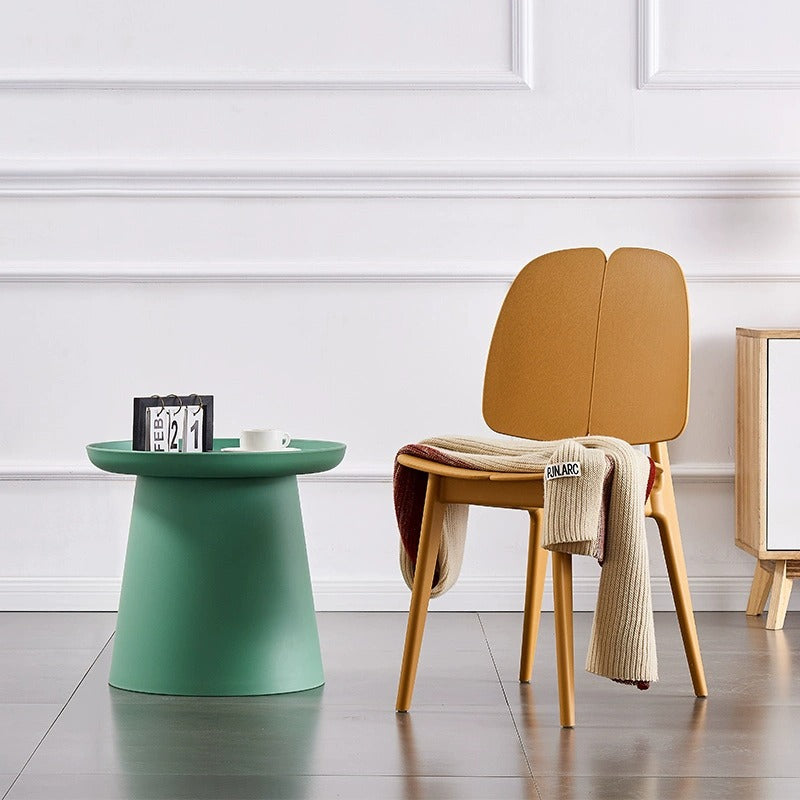 Minimalist Plastic Square-Frame Dining Chair