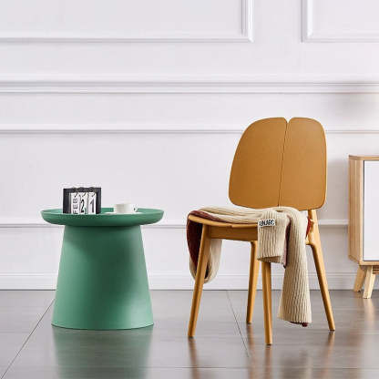 Minimalist Plastic Square-Frame Dining Chair