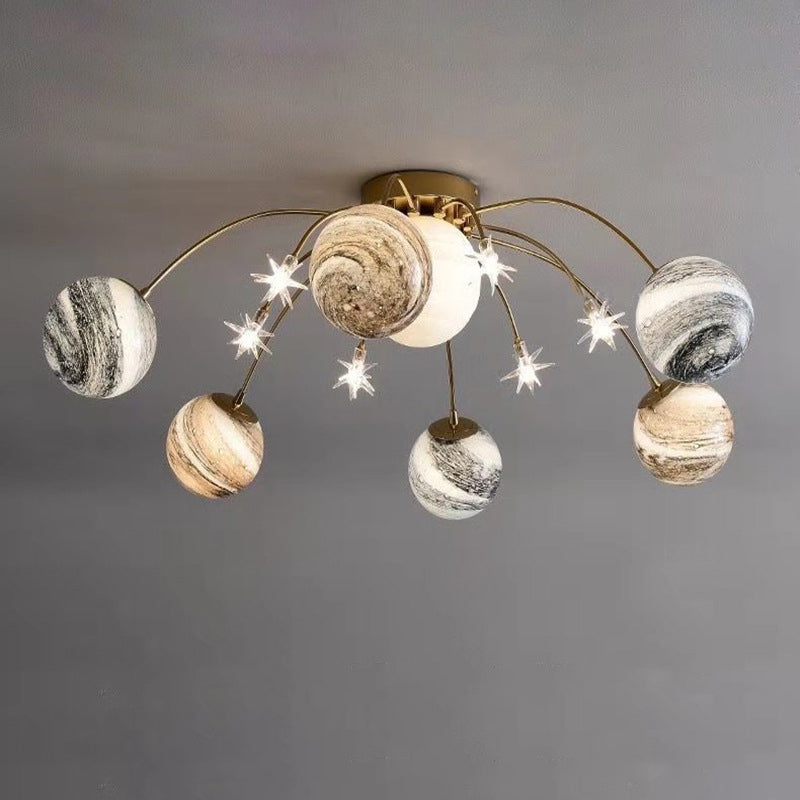 Nordic Kids Iron Glass Earth Planet 13-Light Light