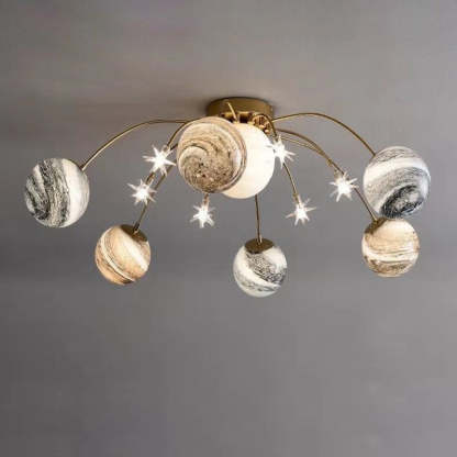Nordic Kids Iron Glass Earth Planet 13-Light Light