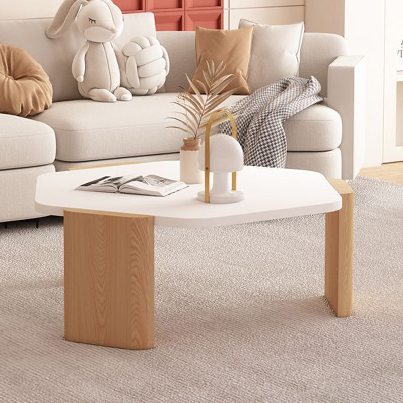 Contemporary Hexagonal Oak Plank End Table