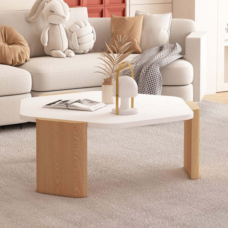 Contemporary Hexagonal Oak Plank End Table