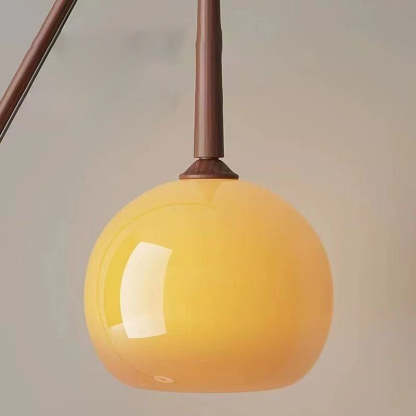 Vintage Orb Iron Glass Floor Lamp