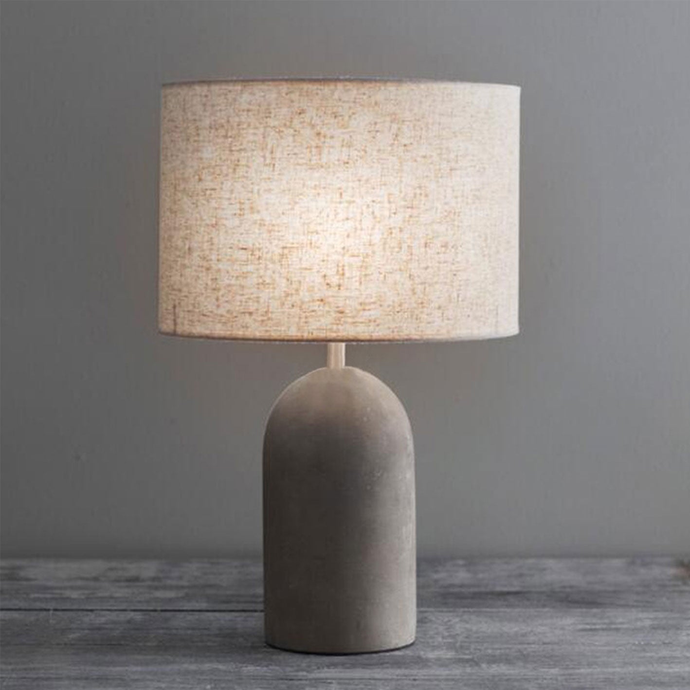 Industrial Gray Fabric Cement Column LED Lamp
