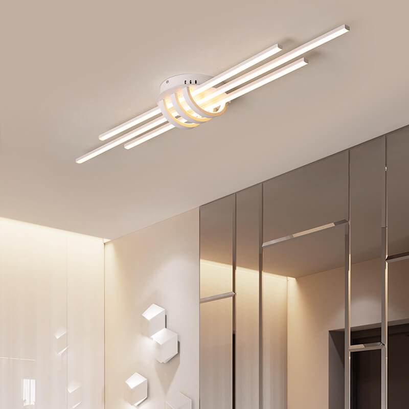 Minimalist Long LED Flush Mount Light