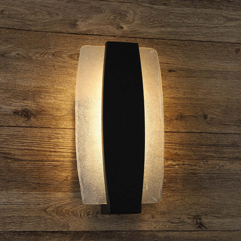 Minimalist Rectangle Aluminum Glass LED Wall Sconce