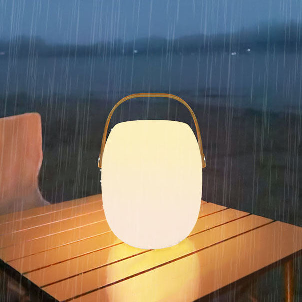 White industrial portable shade landscape lighting — Large