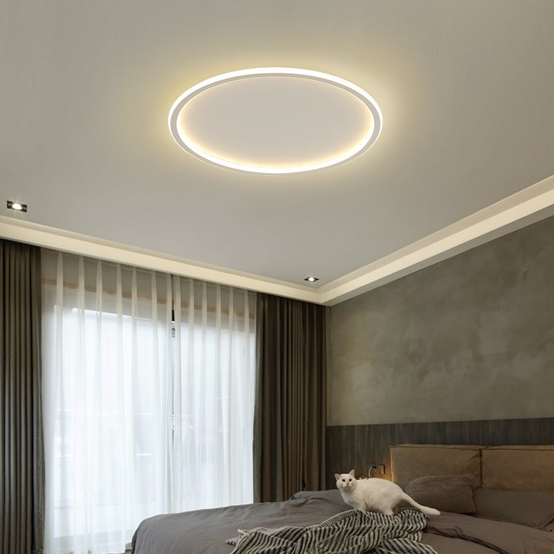 Minimalist Aluminum Circle Silicone LED Flush Ceiling Light