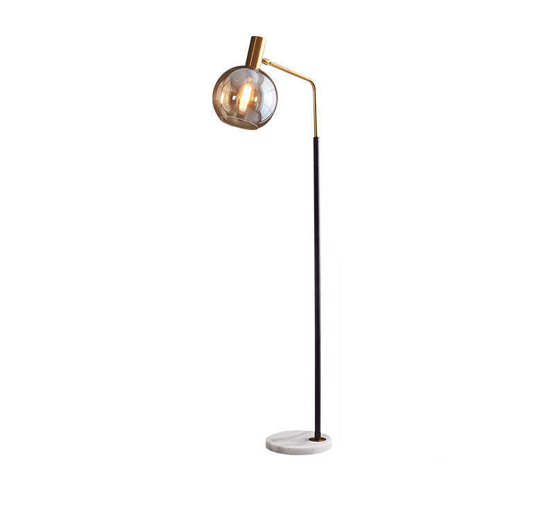 Nordic Glass Dome Marble Base Floor Lamp