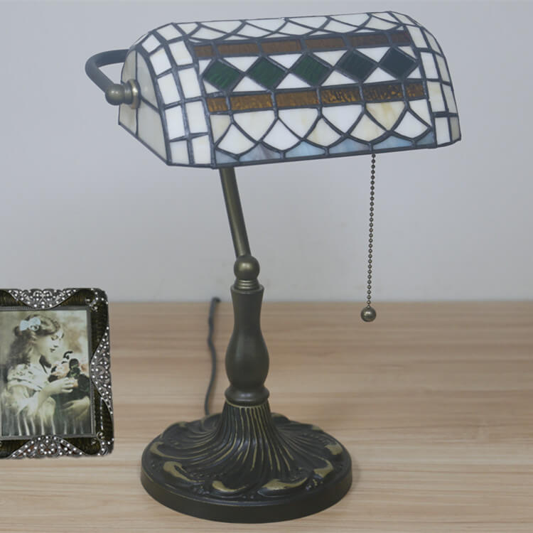 Lighom tiffany glass table lamps for bedroom — 220V-240V (UK/AU)