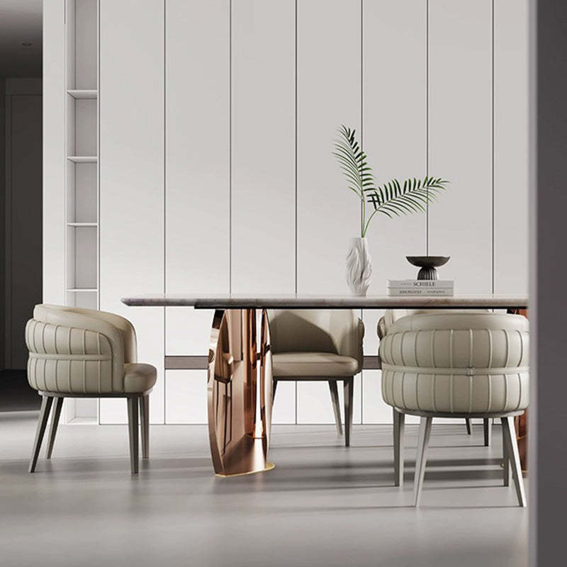 Luxury curved gray dining chairs & benches, Lighom