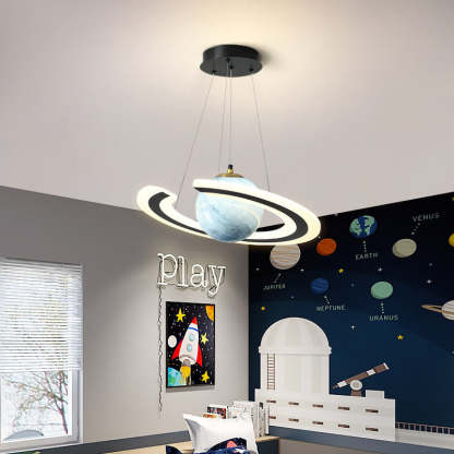 Modern Space Planet Circle Kids LED Chandelier