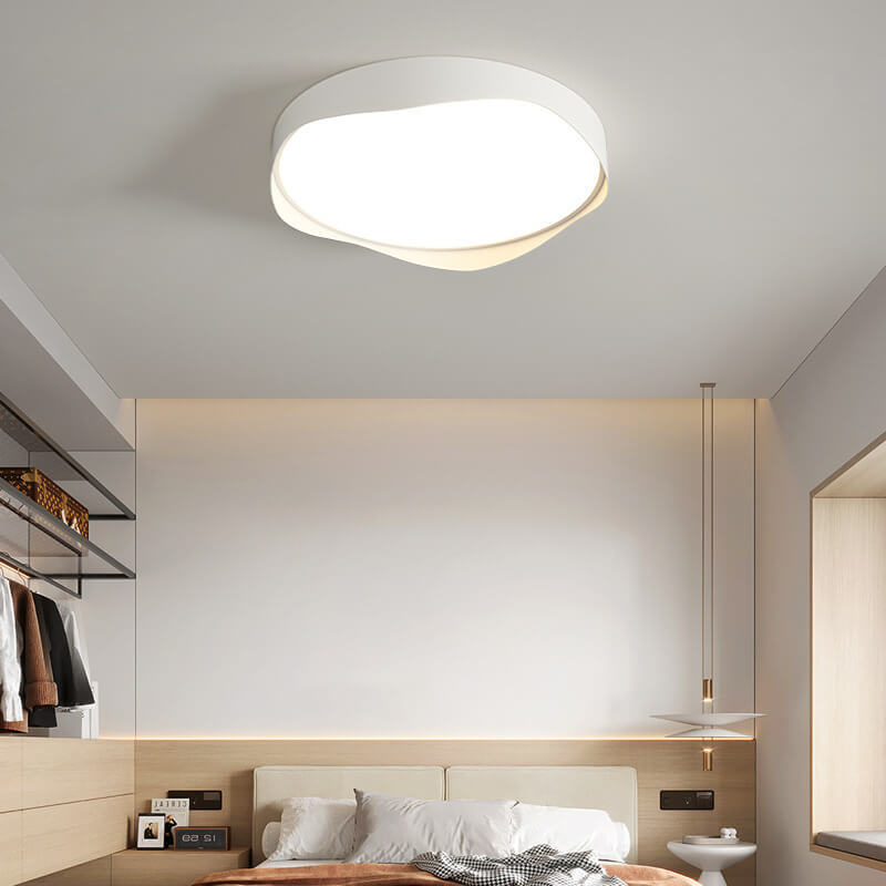 Nordic Minimalist Round Curve LED Flush Mount Light