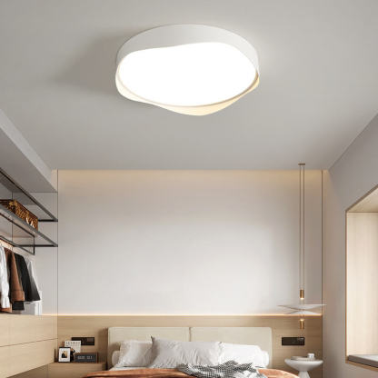 Nordic Minimalist Round Curve LED Flush Mount Light