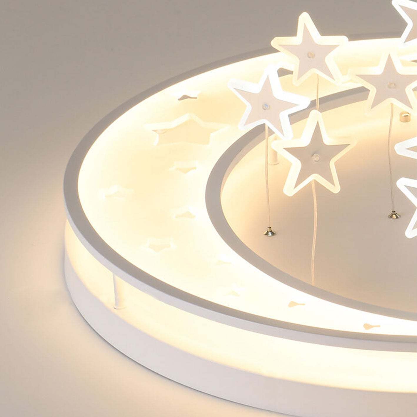 Modern Hanging Star Round LED Flush Mount Light