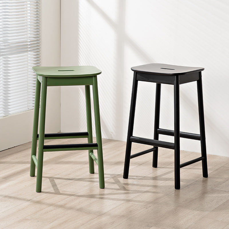 Minimalist Rectangular Birch Bar Stool