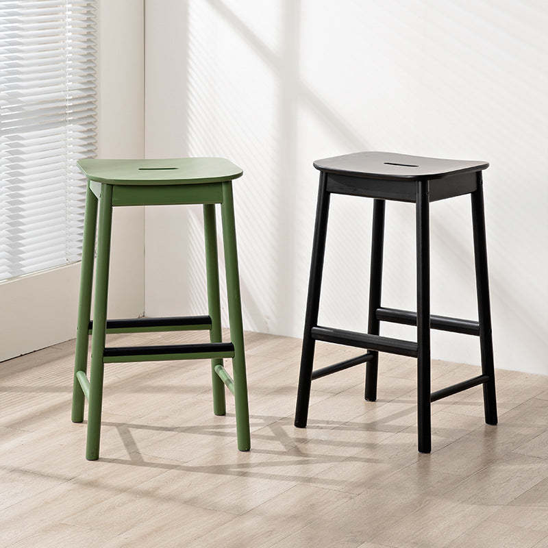 Minimalist Rectangular Birch Bar Stool