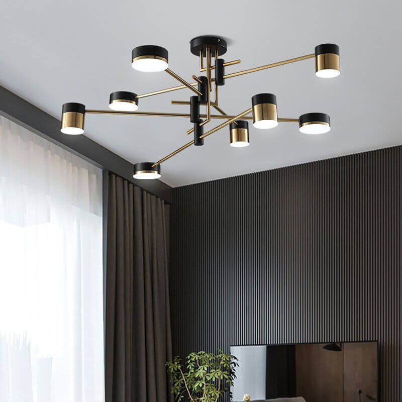 Minimalist Black Gold Balanced Ceiling Light