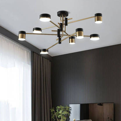 Minimalist Black Gold Balanced Ceiling Light