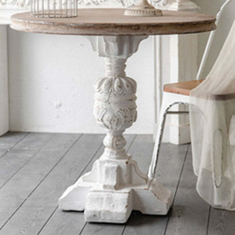 Vintage Carved Cedar Engineered Wood Coffee Table