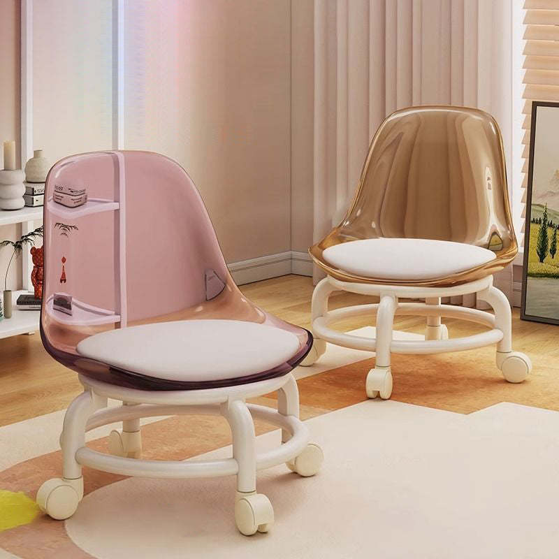 Minimalist Plastic Leather Rolling Chair