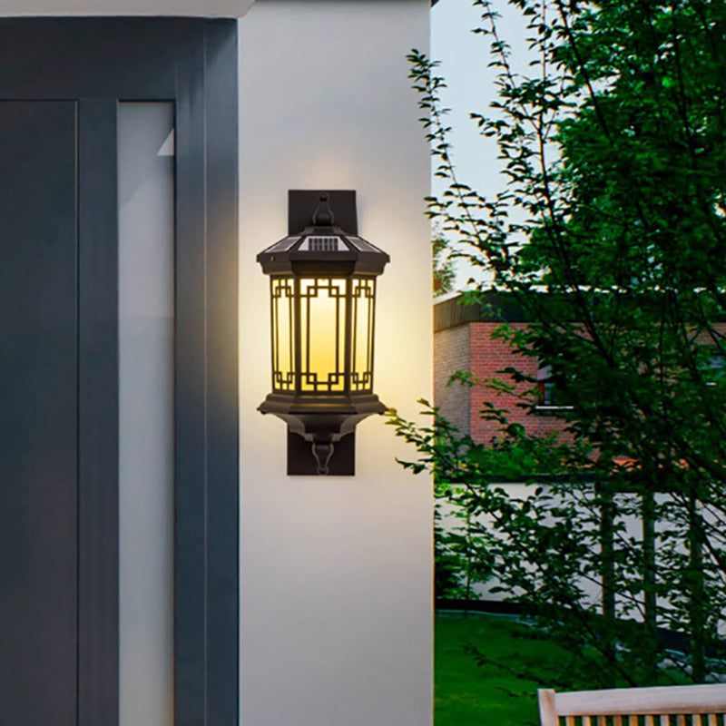 Chinese Solar Cylinder Loft Aluminum Glass Wall Sconce