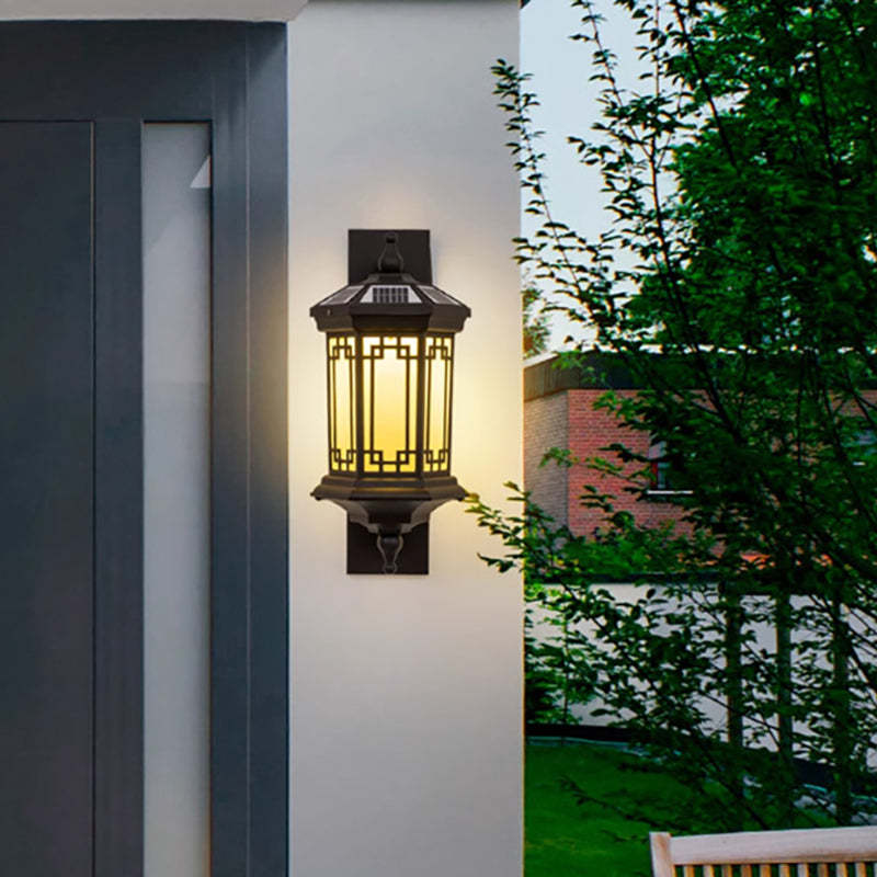 Chinese Solar Cylinder Loft Aluminum Glass Wall Sconce