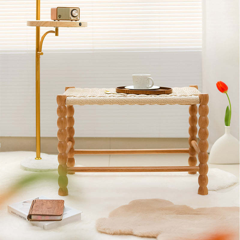 Traditional gourd wooden natural footstools, Lighom — 18" L x 14" W x 17.5" H
