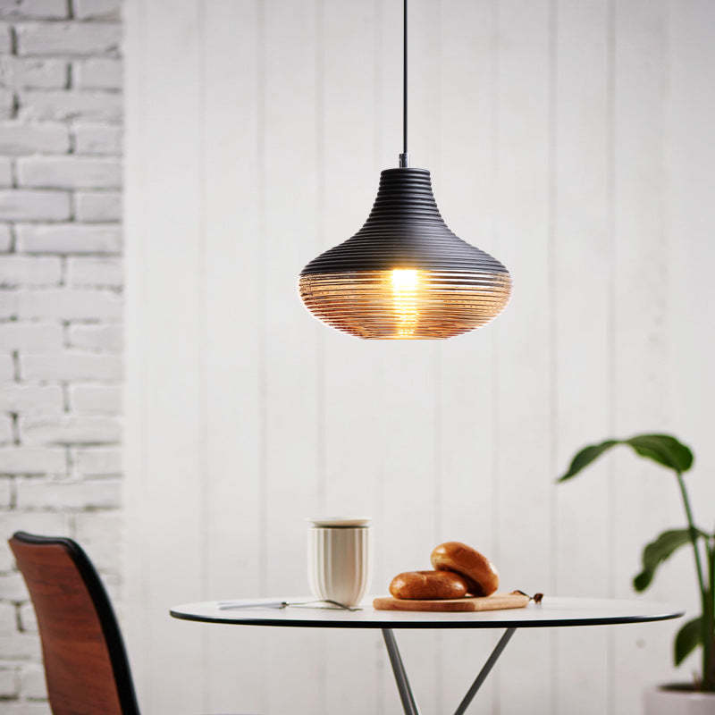 Scandinavian Cylinder Oval Iron Glass Pendant Light