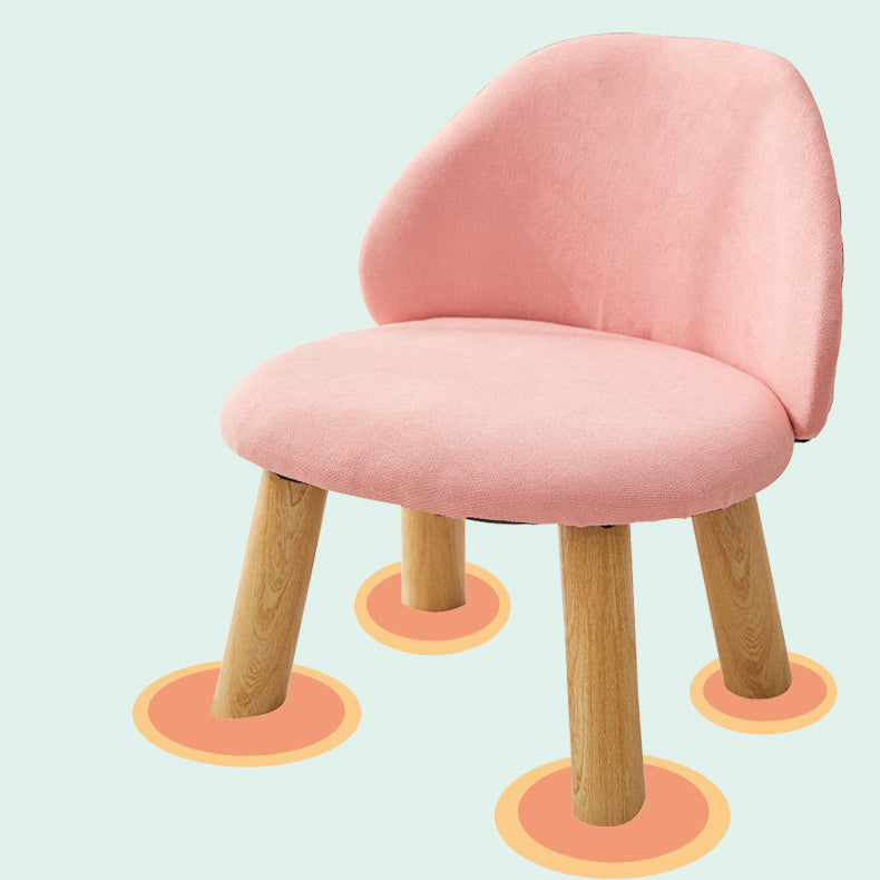 Nordic Fabric Round Entryway Footstool