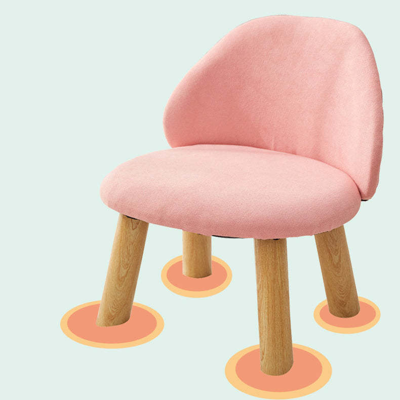 Nordic Fabric Round Entryway Footstool