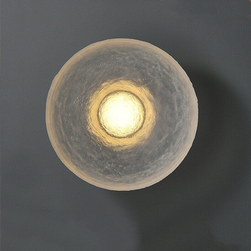Minimalist Resin Clear Disc LED Wall Sconce