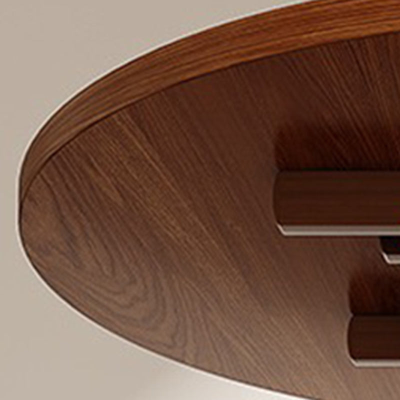 Scandinavian Round Wood 4-Seat Dining Table