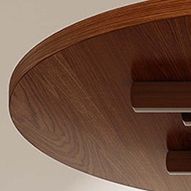 Scandinavian Round Wood 4-Seat Dining Table